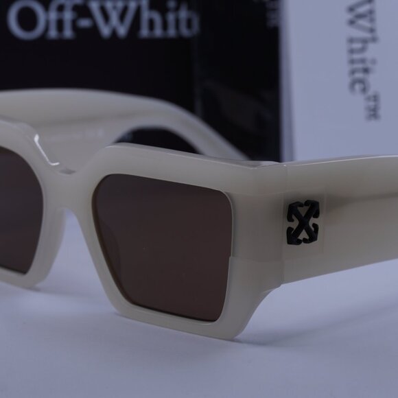 Off-White OERI148 DOVER 6164 Square Sunglasses – Beige\\ Brown main image 8